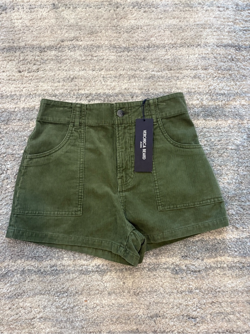 Veronica Beard Green Shorts Sally Corduroy Short